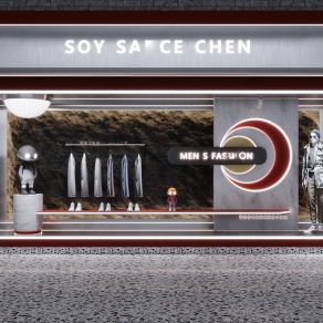 现代橱窗3D模型下载